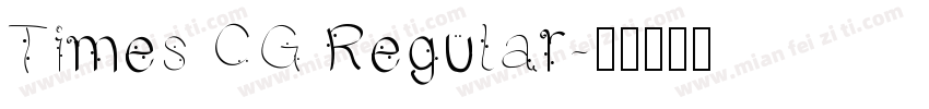 Times CG Regular字体转换